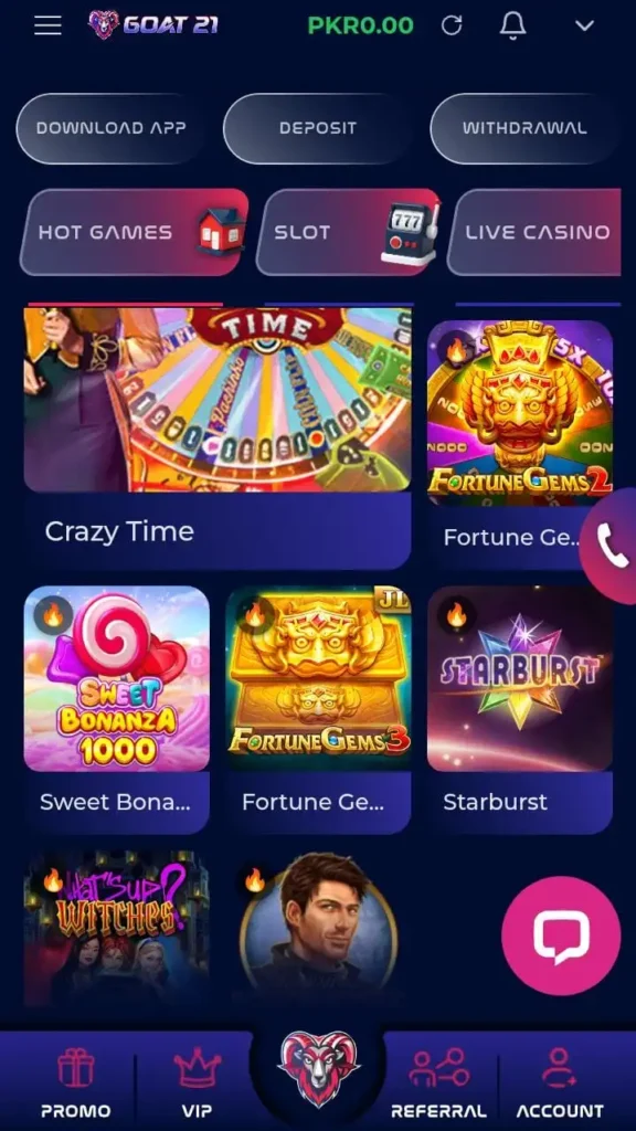Game interface