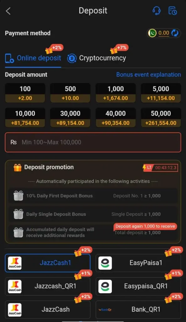 Deposit process